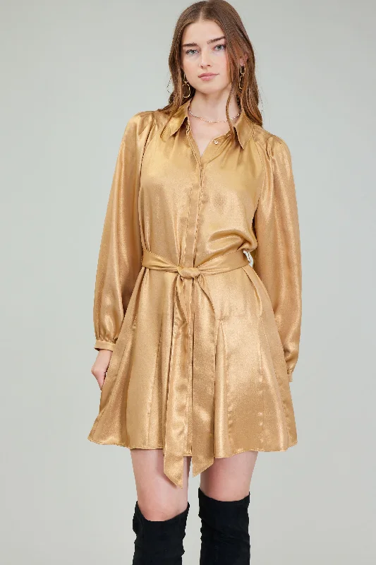 Stylish clothing designed to flatter every woman   Carmel Metallic Mini Dress