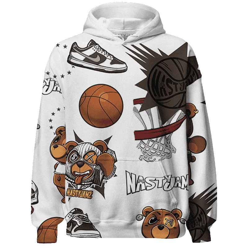 Bold, confident, and stylish women’s clothing   NastyJamz Dunk Low Baroque Brown Hoodie Match BER Icon Wallpapers 3D All-Over Print