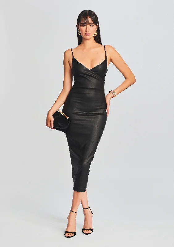 Effortlessly chic outfits for the modern woman   Norrie Coated Denim Dress