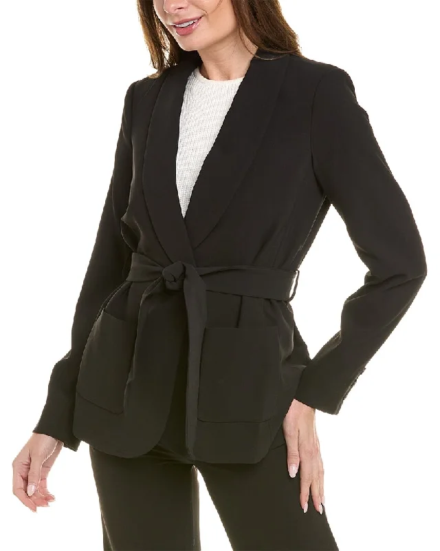 Women’s clothing that combines comfort and style   Brooks Brothers Crepe Belted Caviar Blazer